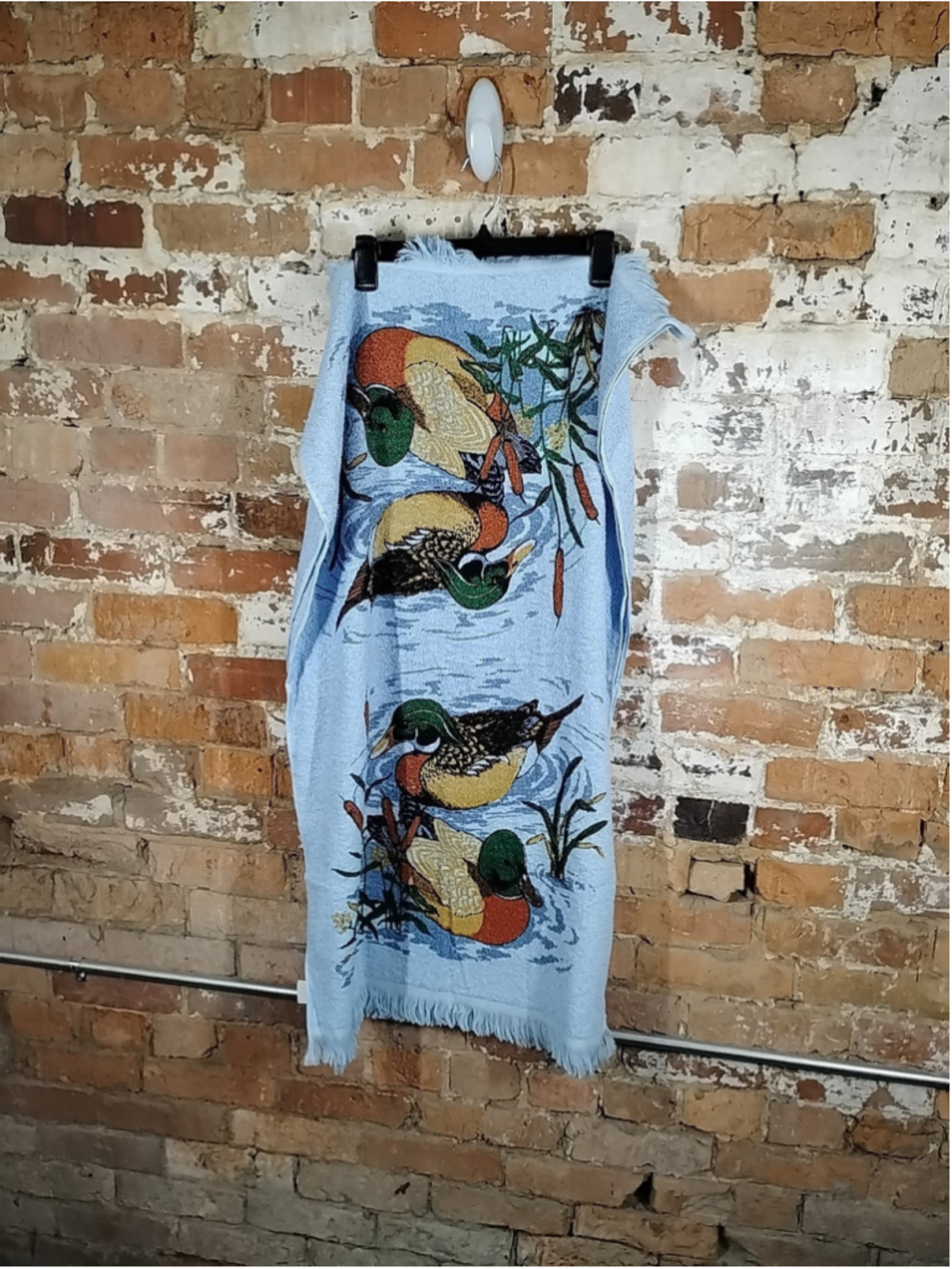Vintage CANNON Ducks Towel Design Fringe
